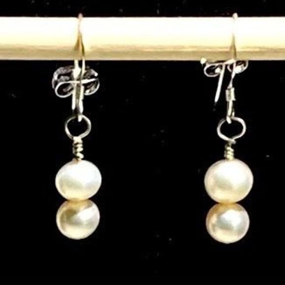 ANY Classy Pearl & Sterling 1”  Dangles - Picture 1 of 6